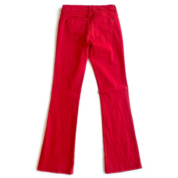 James Jeans Womens Red Juliette Flare Jeans Size 29x32 - Picture 2 of 12